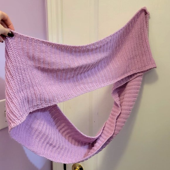 Violet Infinity Knit Scarf - Picture 6 of 6